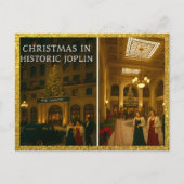 Historisch Kerstmis Joplin MO Connor Hotel Feestdagenkaart (Voorkant)