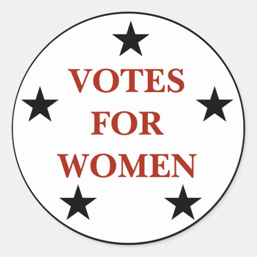 Historisch kiesstelsel Stemmen voor Vrouwen Ronde Sticker (Voorkant)