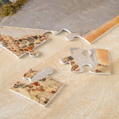 Historisch kleurrijk Oia Village Santorini Grieken Legpuzzel (Zijkant)