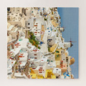 Historisch kleurrijk Oia Village Santorini Grieken Legpuzzel (Horizontaal)