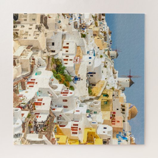Historisch kleurrijk Oia Village Santorini Grieken Legpuzzel (Horizontaal)