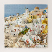 Historisch kleurrijk Oia Village Santorini Grieken Legpuzzel (Verticaal)