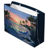 Historisch Lahaina Town Gift Bag Groot Cadeauzakje (Achterkant Gekanteld)