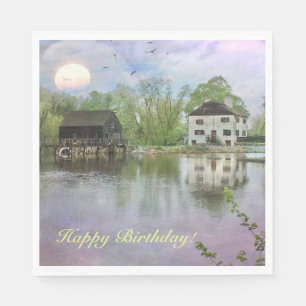 Historisch land Fantastische verjaardag Servet