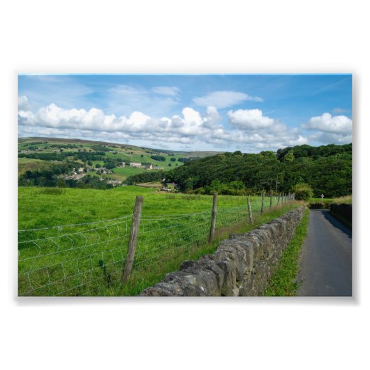 Historisch landschap van Yorkshire Foto Afdruk (Voorkant)