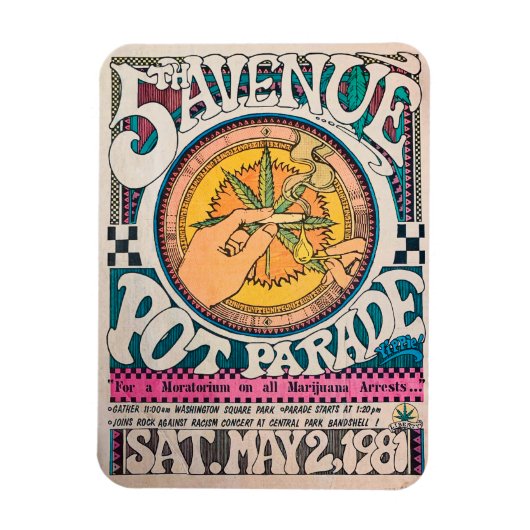 Historisch legaliseer het Poster met wiet-paden Magneet (Verticaal)