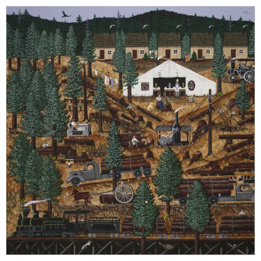 Historisch Logging Camp Stof (Swatch)