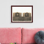  historisch luchtschip, Cardington luchtschip lood Canvas Afdruk (Insitu (Woonkamer))