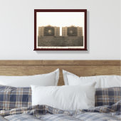  historisch luchtschip, Cardington luchtschip lood Canvas Afdruk (Insitu (Slaapkamer))