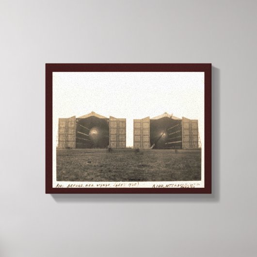  historisch luchtschip, Cardington luchtschip lood Canvas Afdruk (Voorkant)