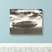 historisch luchtschip, R101 bij Cardington Canvas Afdruk (Insitu (Houten vloer))