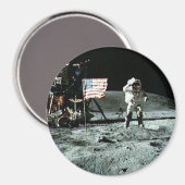 Historisch man op de maan magneet (Voorkant / Achterkant)