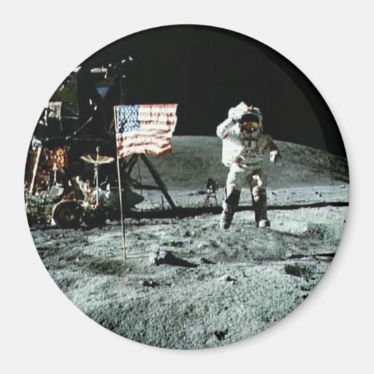 Historisch man op de maan magneet (Voorkant)