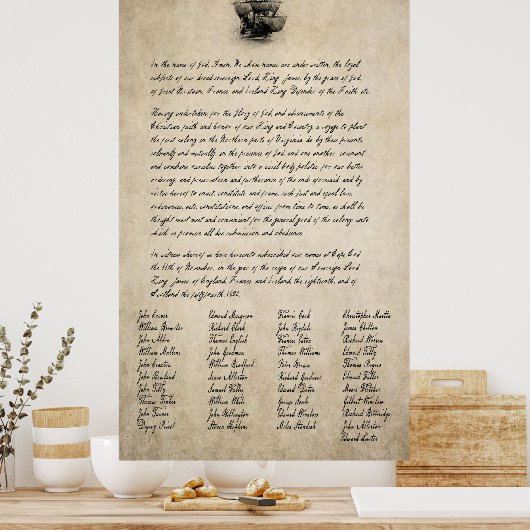 HISTORISCH MAYFLOWER COMPACT 1620 POSTER (Keuken)