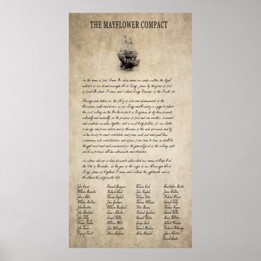 HISTORISCH MAYFLOWER COMPACT 1620 POSTER (Voorkant)