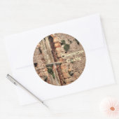 Historisch medieval Kasteel Ronde Sticker (Envelop)
