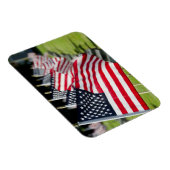 Historisch militair kerkhof met Amerikaanse vlagge Magneet (Rechterzijde)