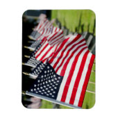 Historisch militair kerkhof met Amerikaanse vlagge Magneet (Verticaal)