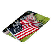 Historisch militair kerkhof met Amerikaanse vlagge Magneet (Linkerzijde)