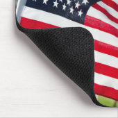 Historisch militair kerkhof met Amerikaanse vlagge Muismat (Hoek)