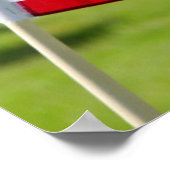 Historisch militair kerkhof met Amerikaanse vlagge Poster (Hoek)