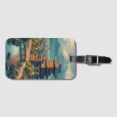 Historisch Nara, monumenten van het oude Nara Bagagelabel (Voorkant (horizontaal))