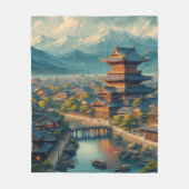 Historisch Nara, monumenten van het oude Nara Fleece Deken (Voorkant)