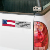 Historisch nauwkeurige Confederate 1st National CS Bumpersticker (Op Truck)