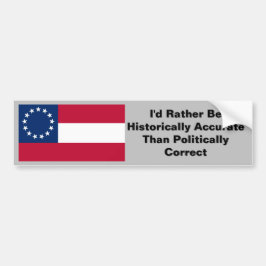 Historisch nauwkeurige Confederate 1st National CS Bumpersticker