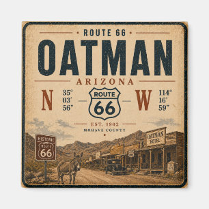 Historisch Oatman Arizona Landmark Ontwerp Magneet