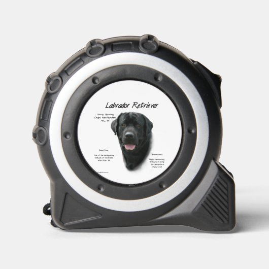 Historisch ontwerp voor labrador Retriever (blk) Rolmaat (Voorkant)