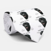 Historisch ontwerp voor labrador Retriever (blk) Stropdas (Opgerold)