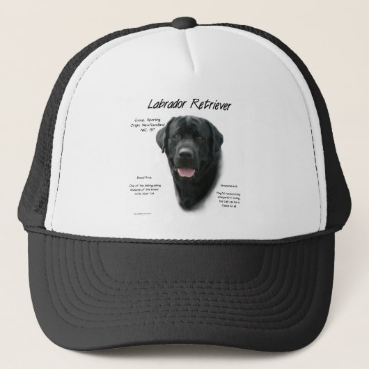 Historisch ontwerp voor labrador Retriever (blk) Trucker Pet (Voorkant)