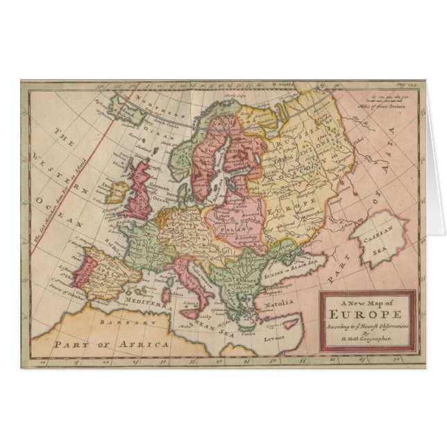 Historisch overzicht 1721 van Europa (Voorkant Horizontaal)