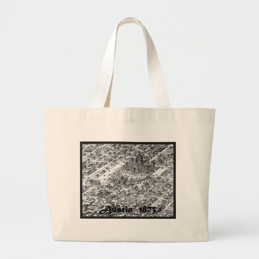 Historisch overzicht van Austin 1873 Grote Tote Bag (Voorkant)