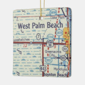 Historisch overzicht West Palm Beach Keramisch Ornament (Links)