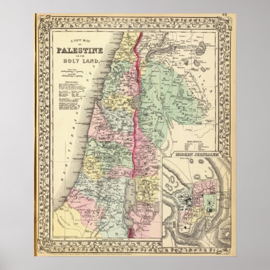 Historisch Palestina Poster (Voorkant)