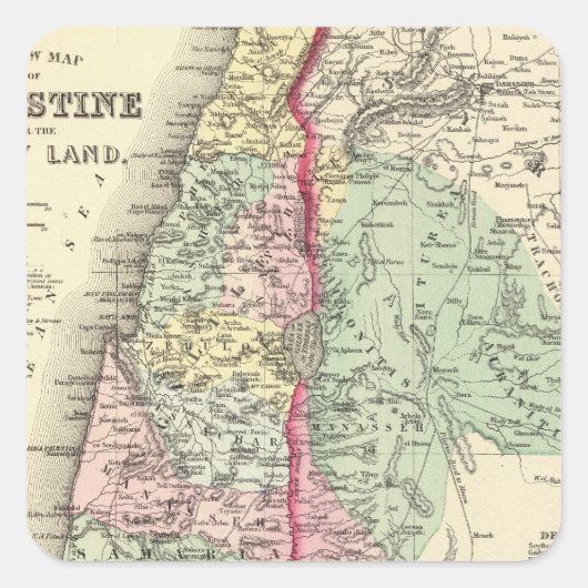 Historisch Palestina Vierkante Sticker (Voorkant)