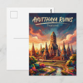 Historisch park Ayutthaya Thailand Briefkaart (Voorkant / Achterkant)