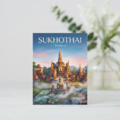 Historisch park Sukhothai Thailand Briefkaart (Staand voorkant)