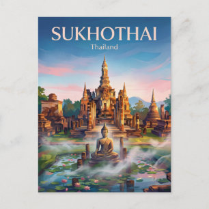 Historisch park Sukhothai Thailand Briefkaart