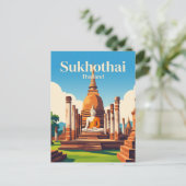 Historisch park Sukhothai Thailand Briefkaart (Staand voorkant)