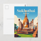 Historisch park Sukhothai Thailand Briefkaart (Voorkant / Achterkant)