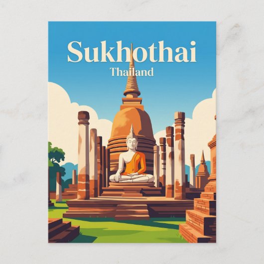 Historisch park Sukhothai Thailand Briefkaart (Voorkant)