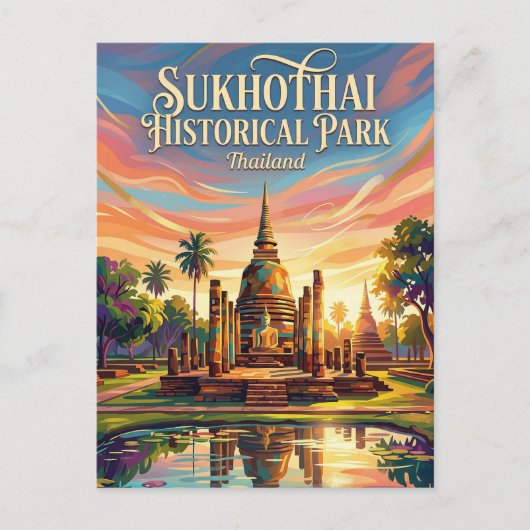 Historisch park Sukhothai Thailand Briefkaart (Voorkant)