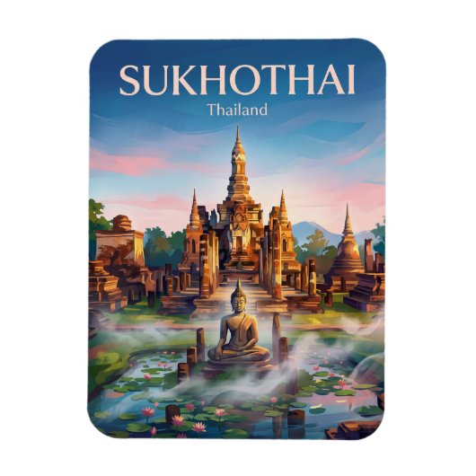 Historisch park Sukhothai Thailand Magneet (Verticaal)