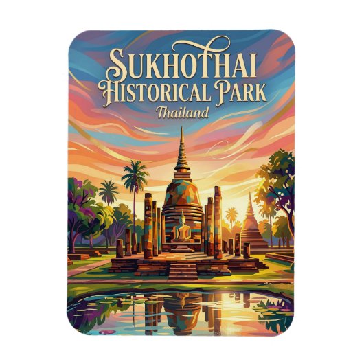 Historisch park Sukhothai Thailand Magneet (Verticaal)