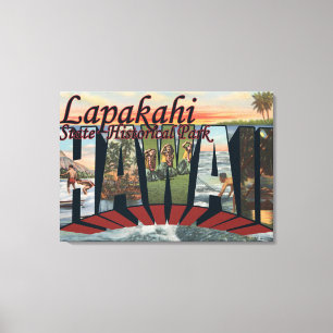 Historisch park van de staat Lapakahi, Hawaii Canvas Afdruk