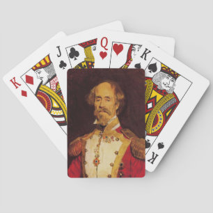 Historisch portret van een Spaanse generaal Pokerkaarten