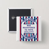 Historisch Poster voor kiezersregistratie Vierkante Button 5,1 Cm (Voorkant /achterkant)